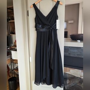 NWT - Evan Picone Black Formal Midi Dress, Size 6